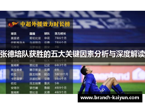 张德培队获胜的五大关键因素分析与深度解读